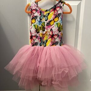Girls Pink Butterfly Bums and Roses Tutu Dress